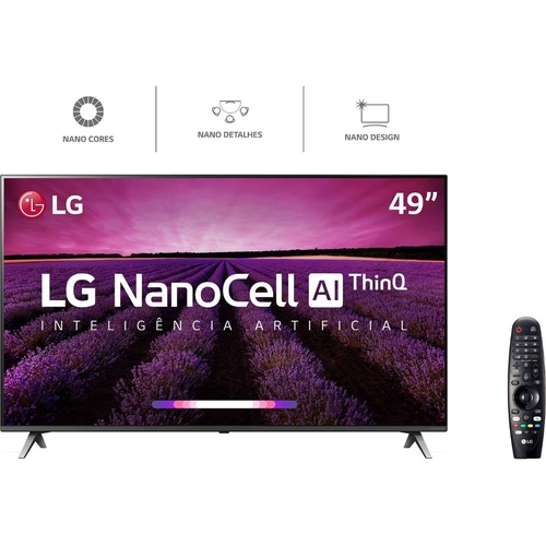 Smart TV LED LG 49'' 49SM8000 Ultra HD 4K NanoCell com Conversor Digital 4 HDMI 3 USB Wi-Fi 240Hz - 