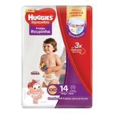 Fralda Huggies Turma Da Monica Supreme Care Roupinha Jumbo Xg - 14 Unidades